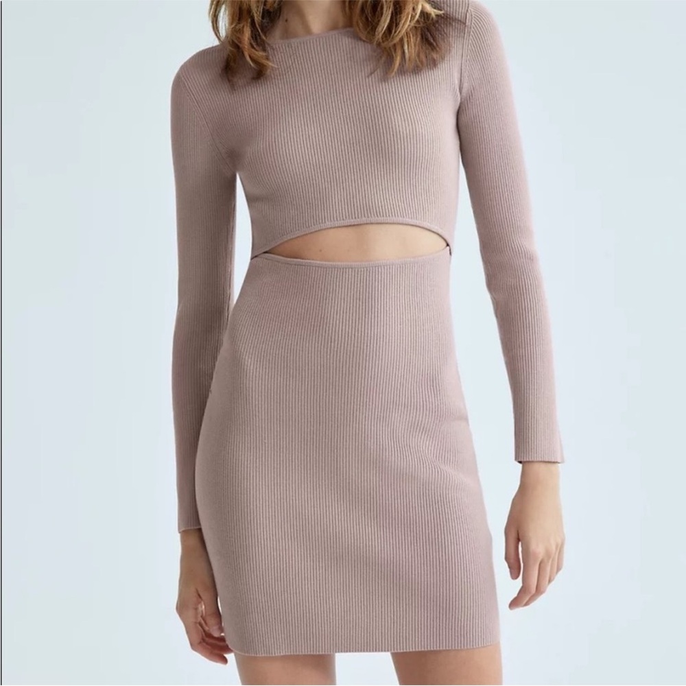 Aritzia Ribbed Mini Dress in Light Purple